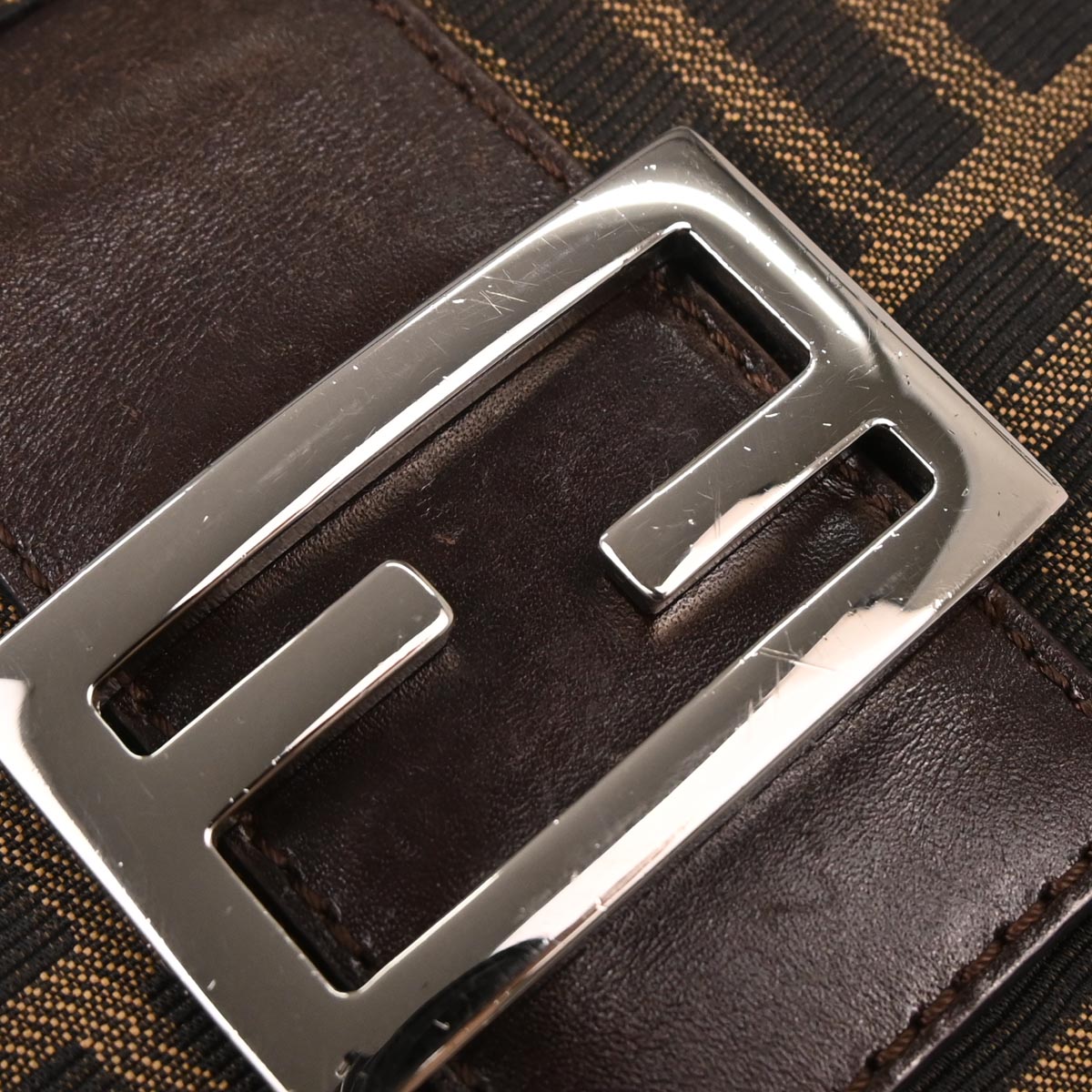Fendi Brown Canvas Zucca Handbag