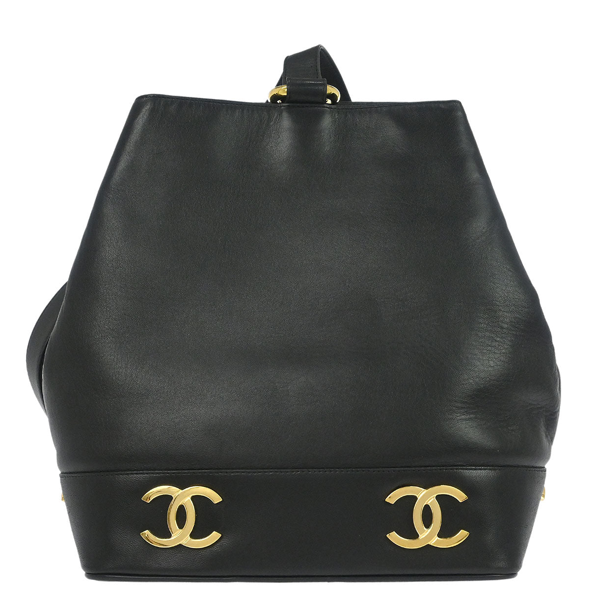 Chanel 1991-1994 Black Lambskin Shoulder Bag