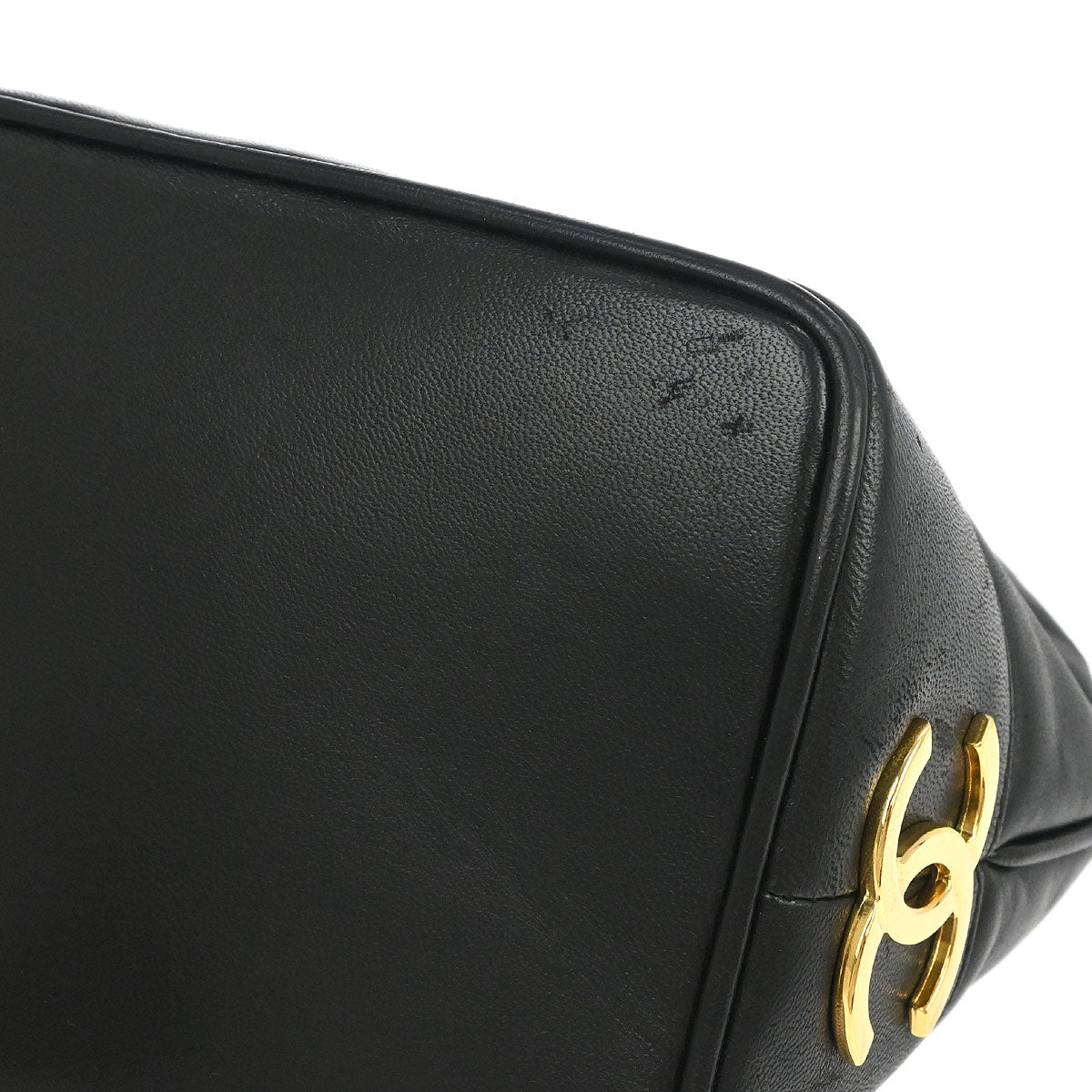 Chanel 1991-1994 Black Lambskin Shoulder Bag