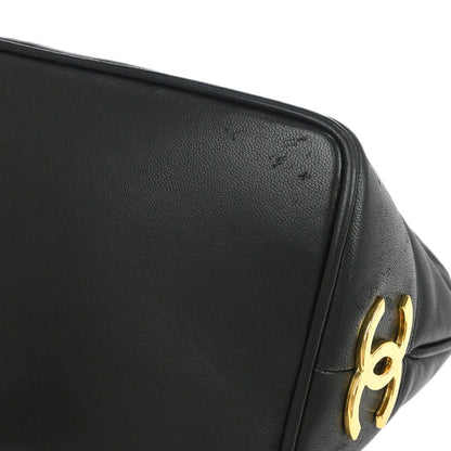Chanel 1991-1994 Black Lambskin Shoulder Bag