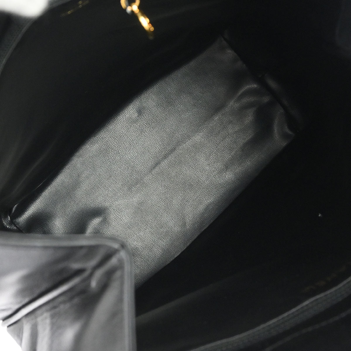 Chanel 1991-1994 Black Lambskin Shoulder Bag