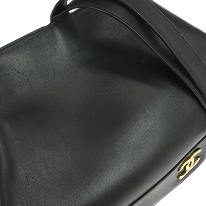 Chanel 1991-1994 Black Lambskin Shoulder Bag