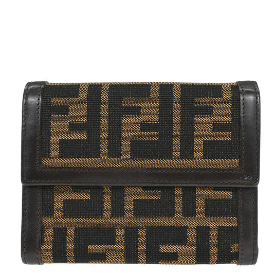 Fendi Brown Zucca Wallet Purse