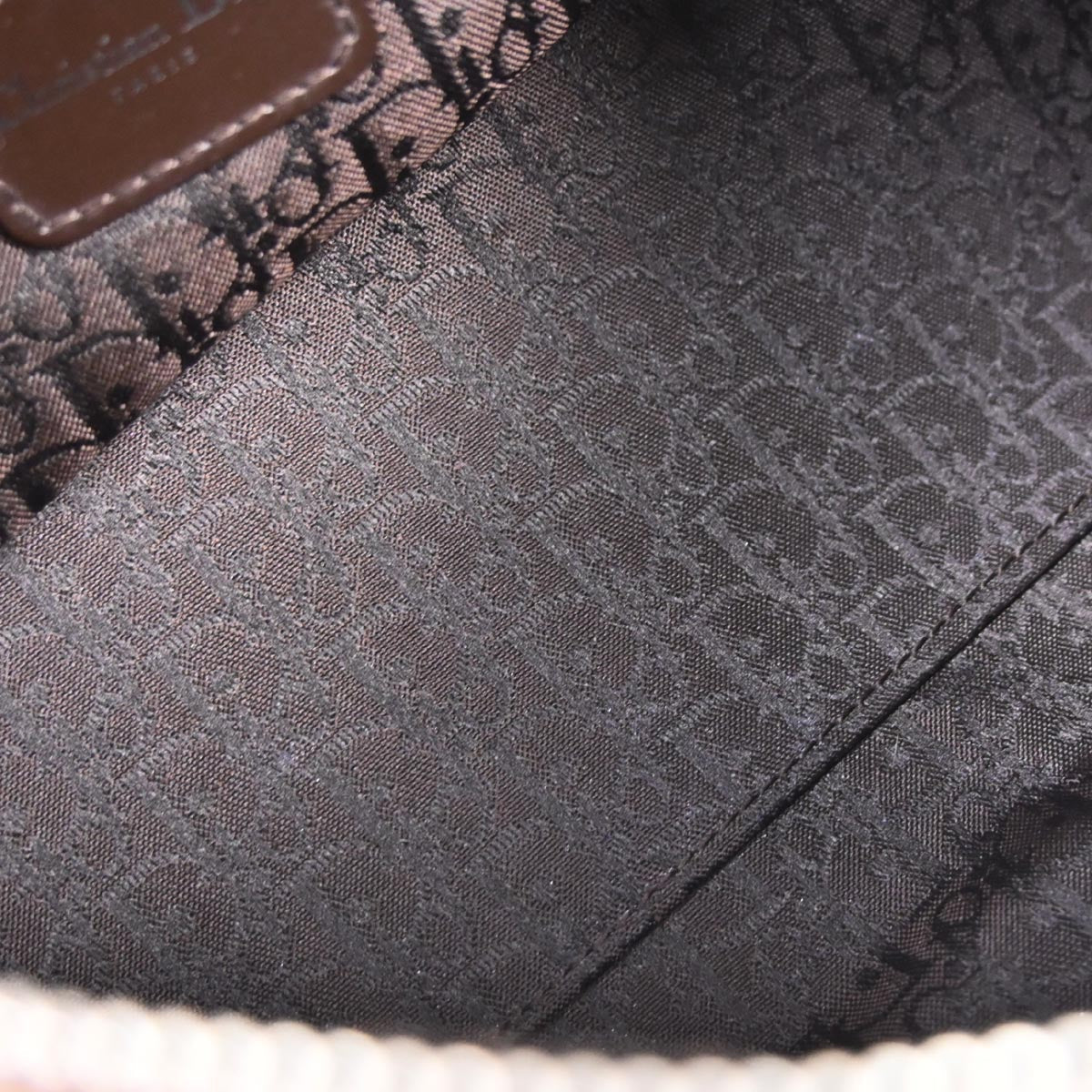 Christian Dior Brown Mouton Flight Shoulder Bag