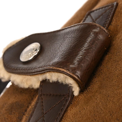 Christian Dior Brown Mouton Flight Shoulder Bag