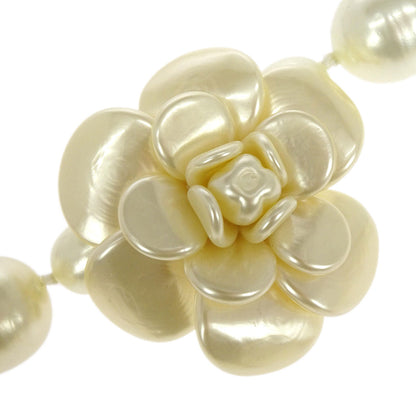 Chanel Costume Pearl Chain Necklace Gold 97A