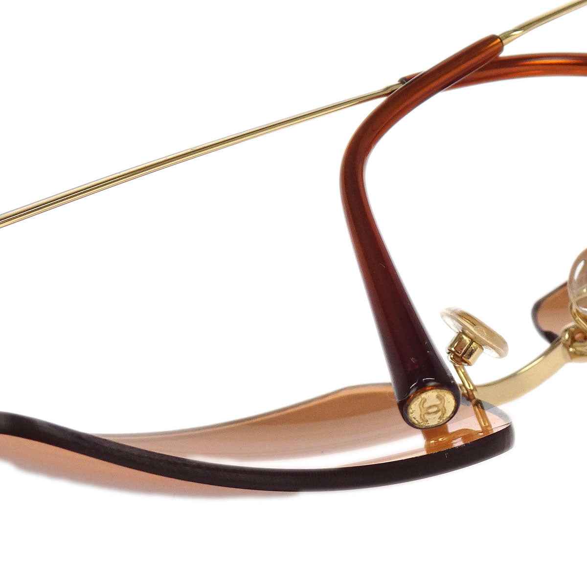 Chanel Sunglasses Eyewear Brown 62□17 Small Good