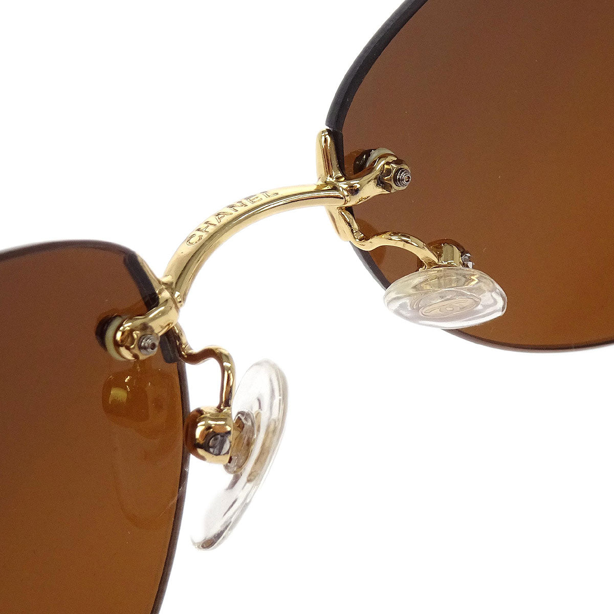 Chanel Sunglasses Eyewear Brown 59□16 Small Good