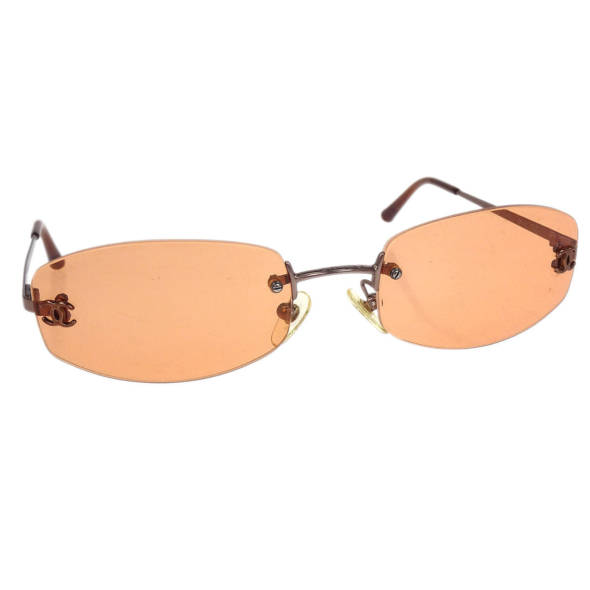 Chanel Sunglasses Eyewear Orange Small Good