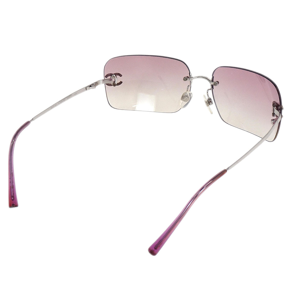 Chanel Sunglasses Eyewear Pink Rhinestone Small Good