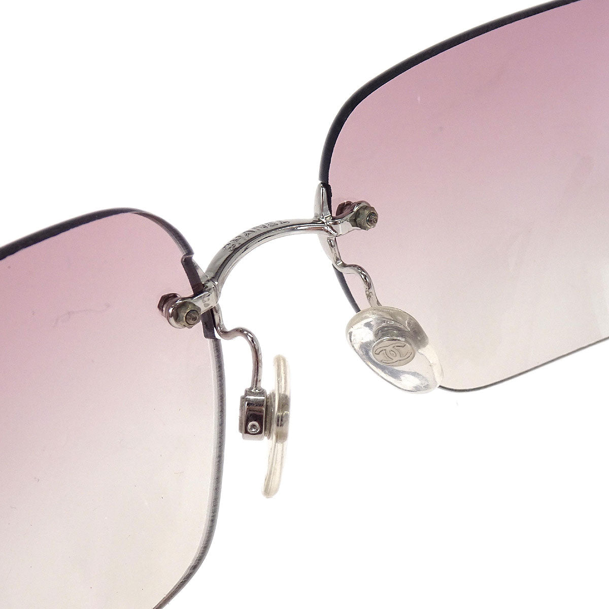 Chanel Sunglasses Eyewear Pink Rhinestone Small Good