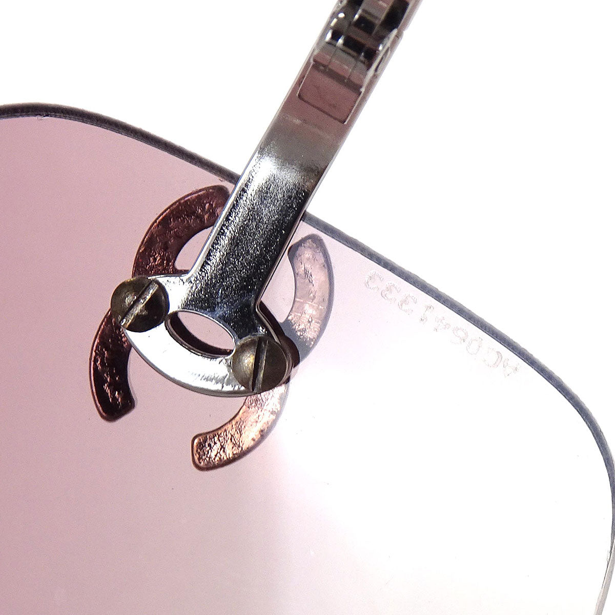 Chanel Sunglasses Eyewear Pink Rhinestone Small Good