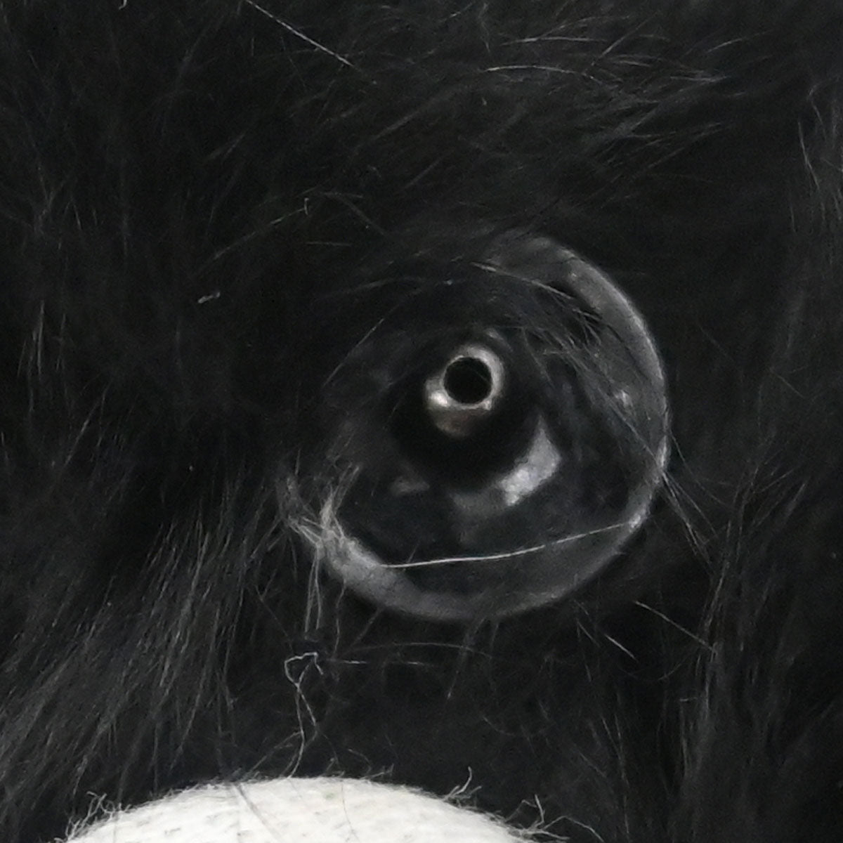 Chanel * Black Lapin Fur Bracelet Bangle Wristband