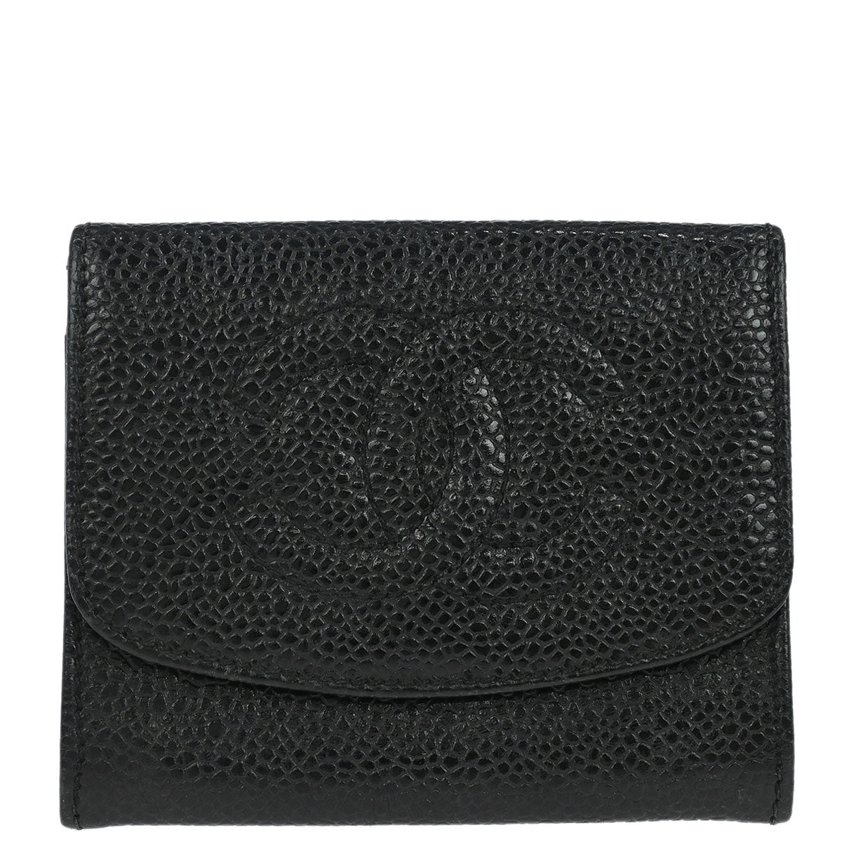 Chanel Black Caviar Skin Coin Purse Wallet