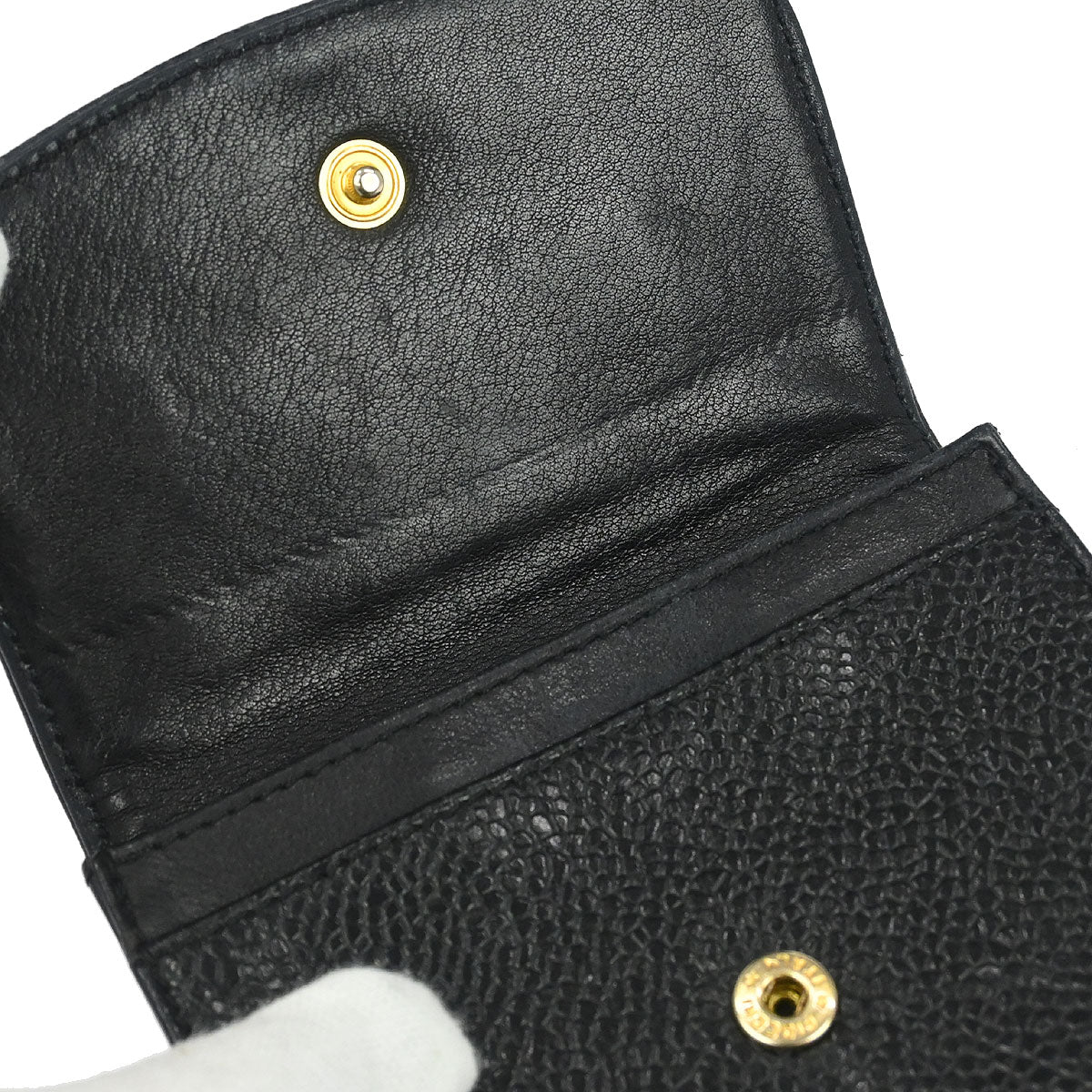 Chanel Black Caviar Skin Coin Purse Wallet