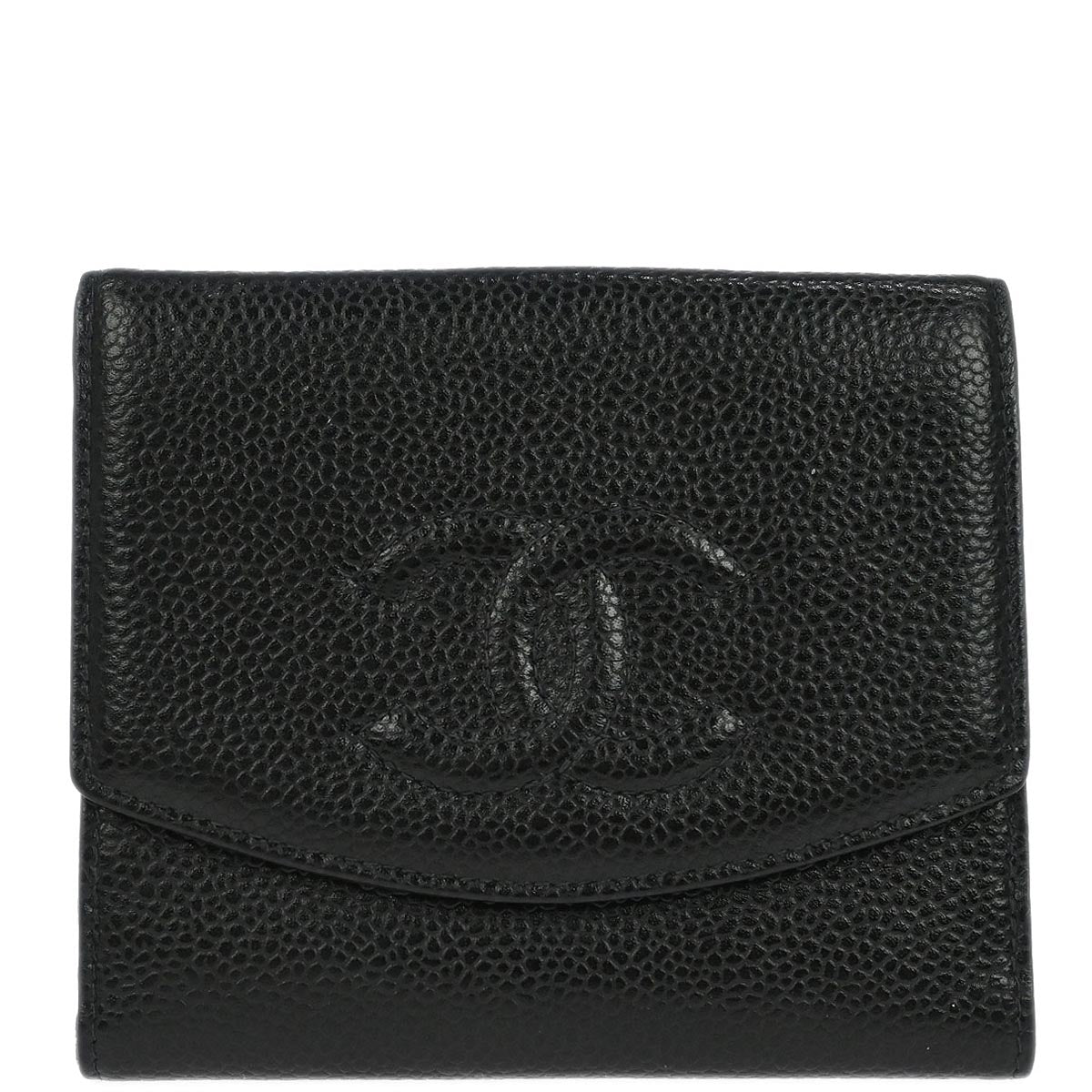 Chanel Black Caviar Skin Coin Purse Wallet
