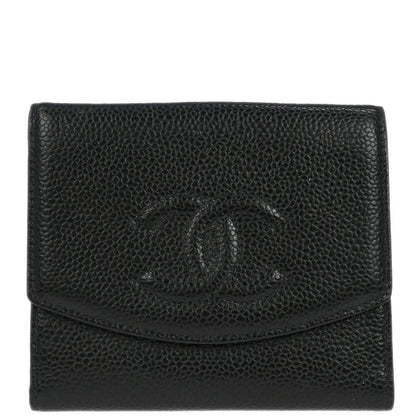 Chanel Black Caviar Skin Coin Purse Wallet
