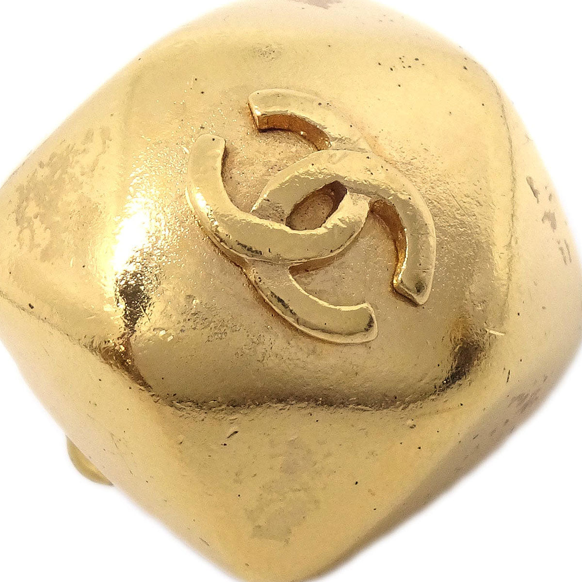 Chanel Square Clip-On Earrings Gold 98A