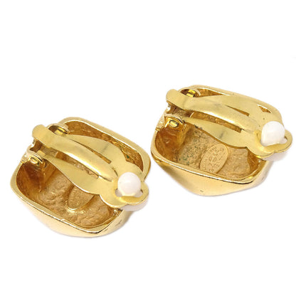 Chanel Square Clip-On Earrings Gold 98A