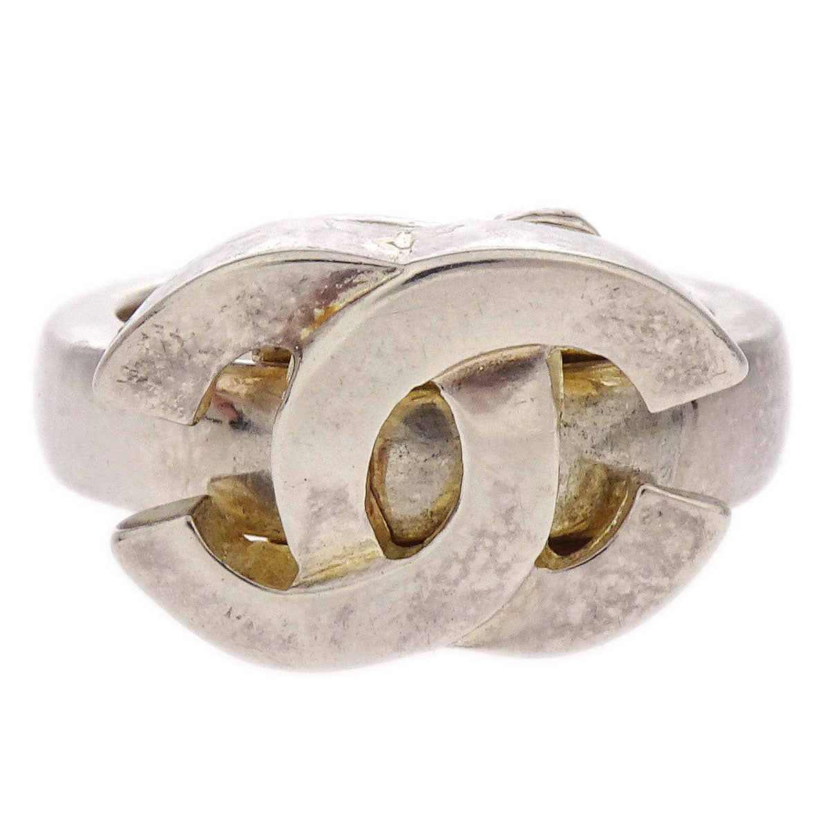 Chanel Ring CC Silver #52 01P