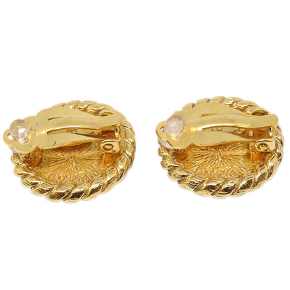 Chanel Button Clip-On Earrings Gold