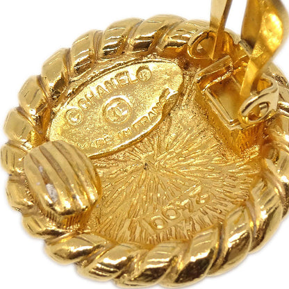 Chanel Button Clip-On Earrings Gold