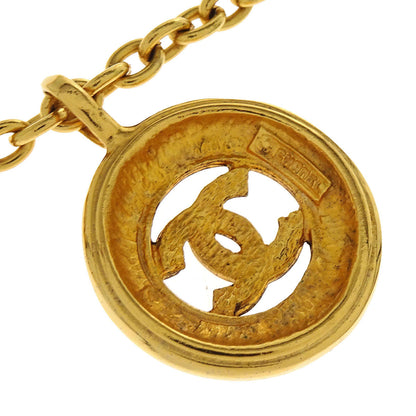 Chanel Gold Chain Pendant Necklace Medallion 3848