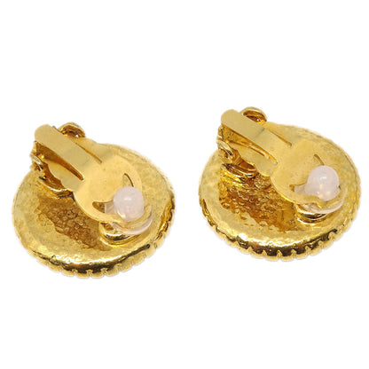 Chanel Button Clip-On Earrings Gold 96A