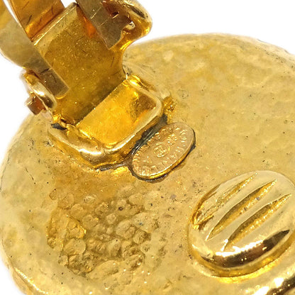 Chanel Button Clip-On Earrings Gold 96A
