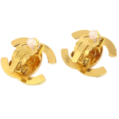 Chanel CC Turnlock Clip-On Earrings Gold Large 96A