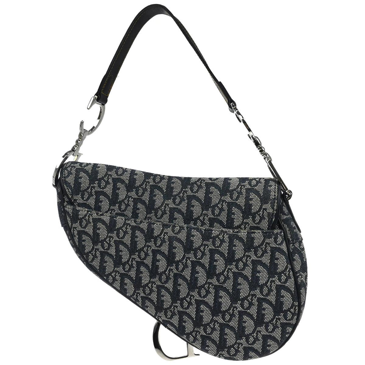 Christian Dior Navy Trotter Saddle Handbag