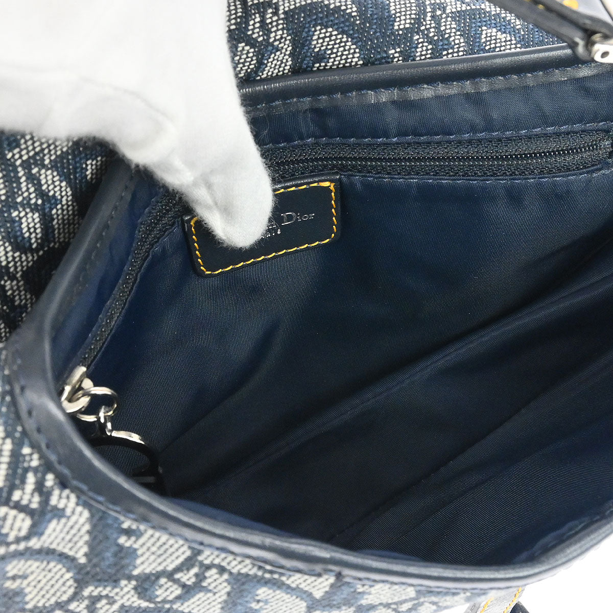 Christian Dior Navy Trotter Saddle Handbag