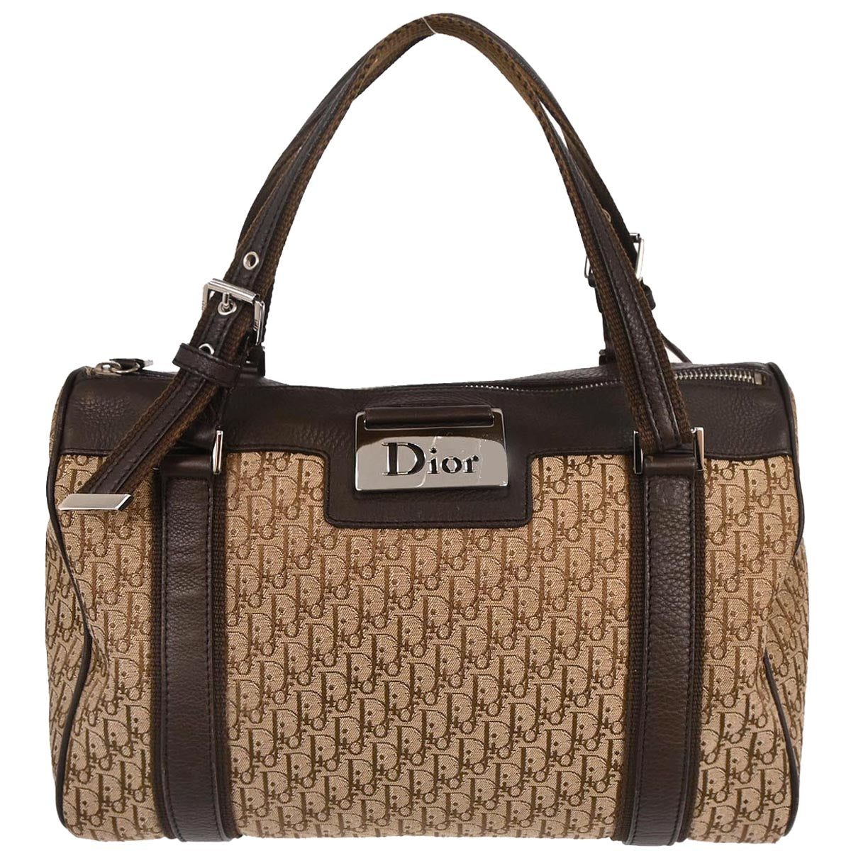 Christian Dior Brown Beige Street Chic Trotter Handbag
