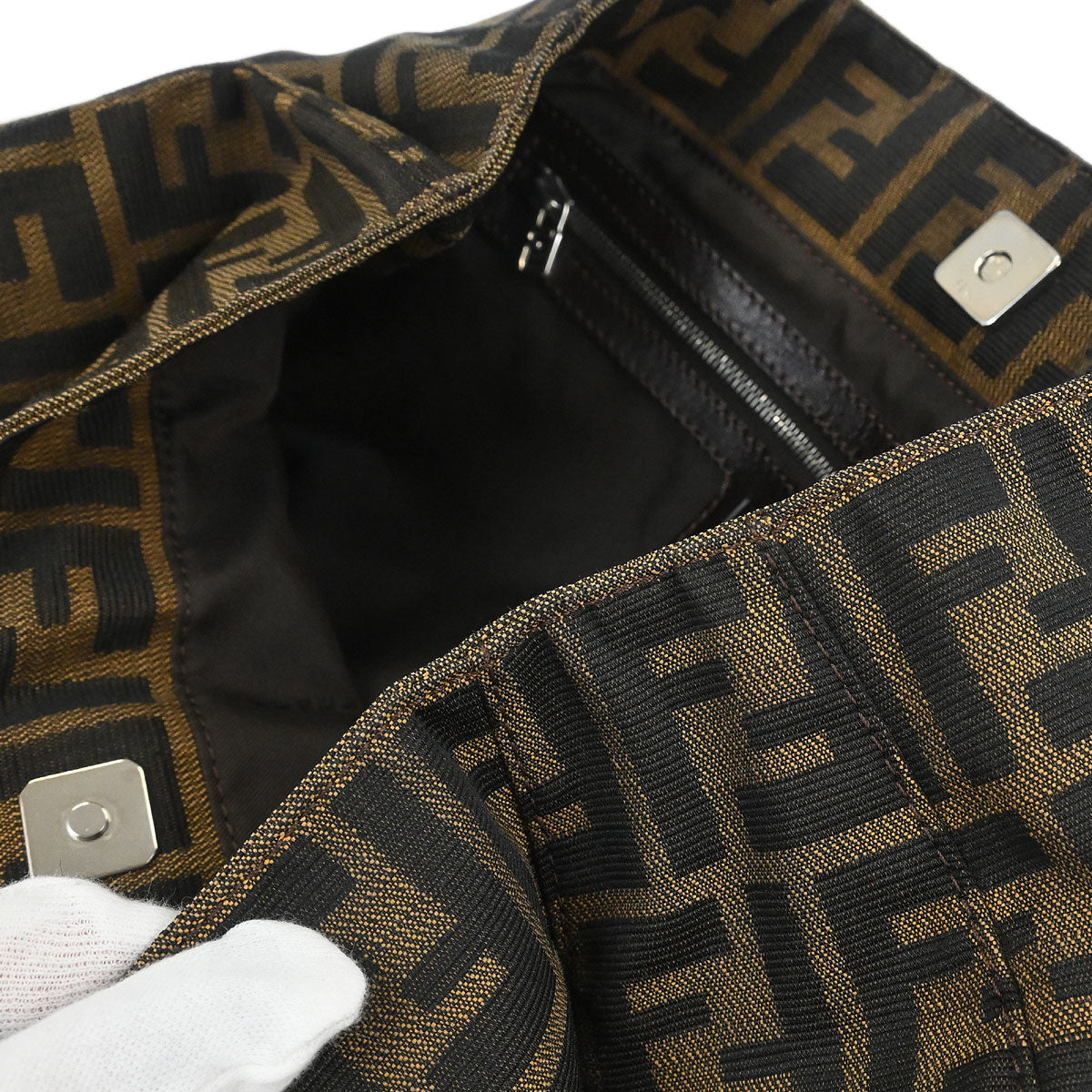 Fendi Brown Zucca Tote Handbag