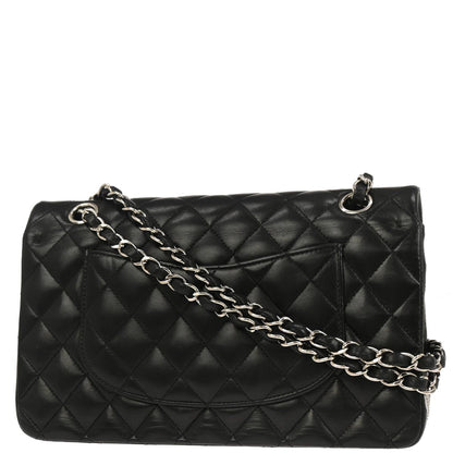 Chanel Black Lambskin Medium Classic Double Flap Shoulder Bag