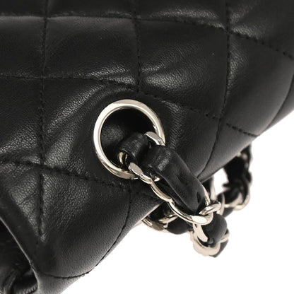 Chanel Black Lambskin Medium Classic Double Flap Shoulder Bag