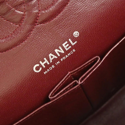 Chanel Black Lambskin Medium Classic Double Flap Shoulder Bag