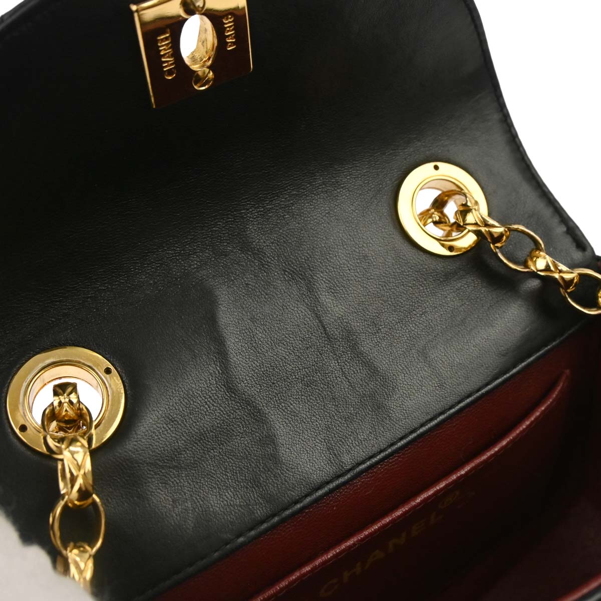 Chanel Black Lambskin Crossbody Shoulder Bag