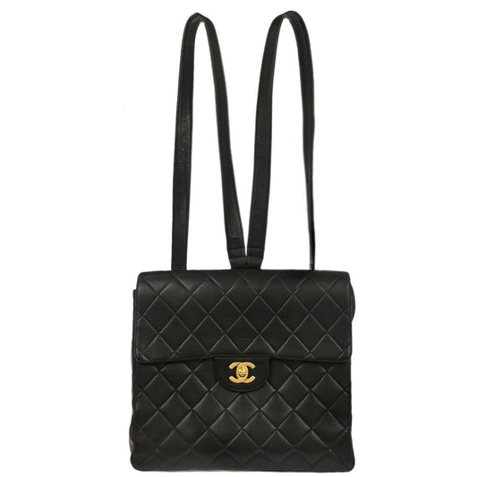 Chanel 1994-1996 Black Lambskin Backpack