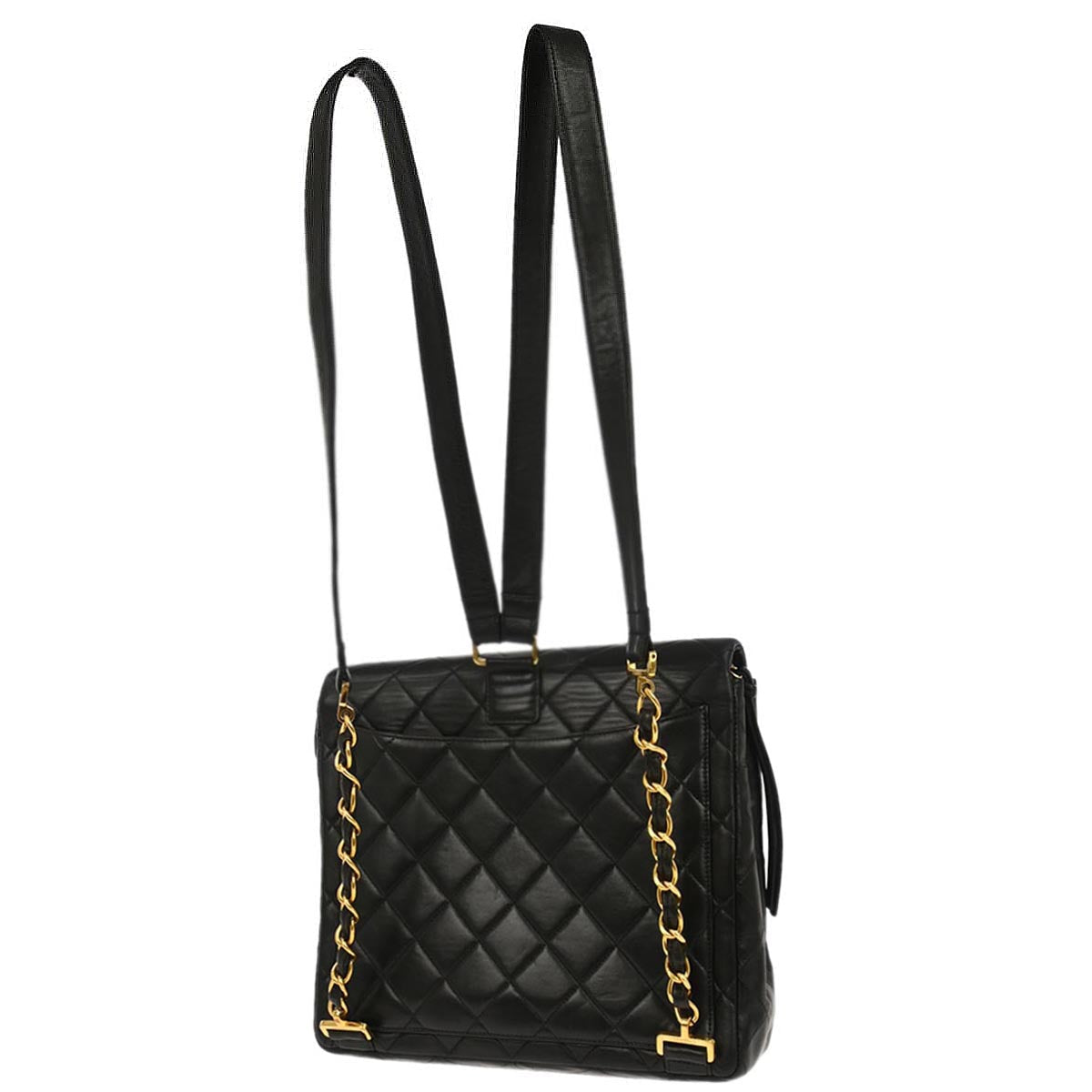 Chanel 1994-1996 Black Lambskin Backpack