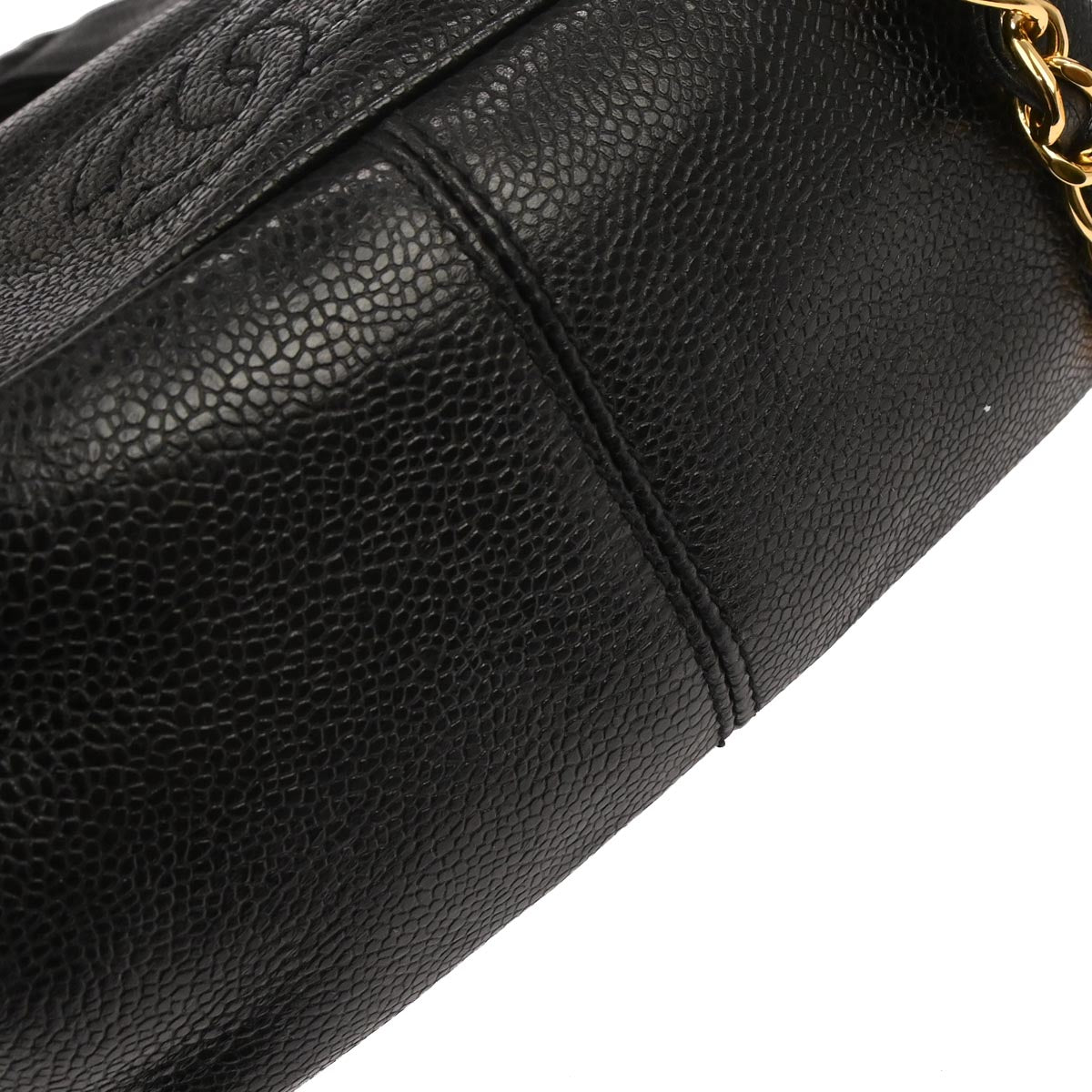 Chanel 1996-1997 Black Caviar Skin Triple CC Backpack