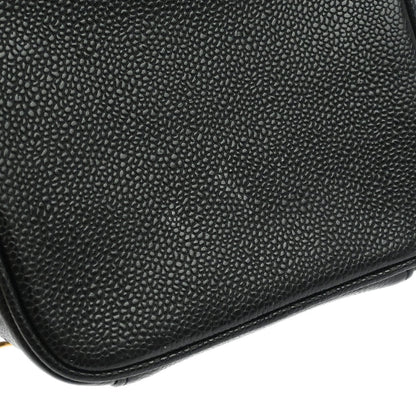 Chanel Black Caviar Skin Timeless Vanity Handbag