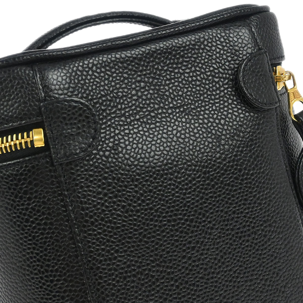 Chanel Black Caviar Skin Timeless Vanity Handbag