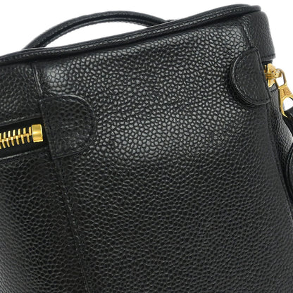 Chanel Black Caviar Skin Timeless Vanity Handbag
