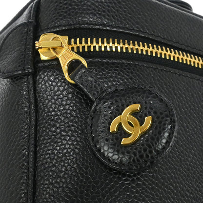 Chanel Black Caviar Skin Timeless Vanity Handbag