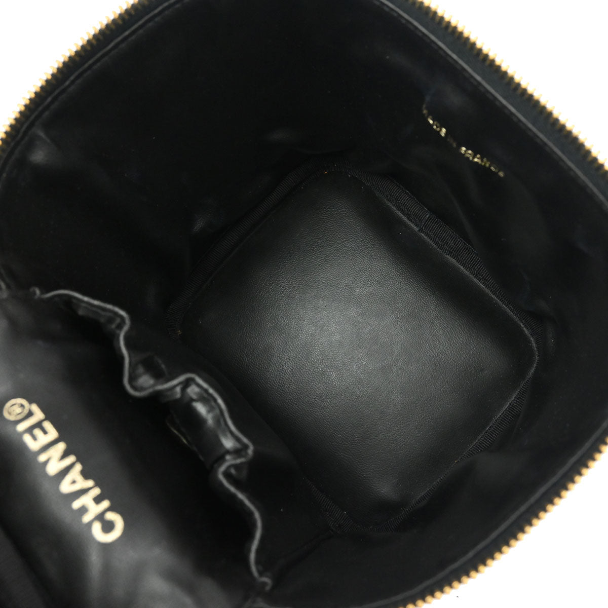 Chanel Black Caviar Skin Timeless Vanity Handbag