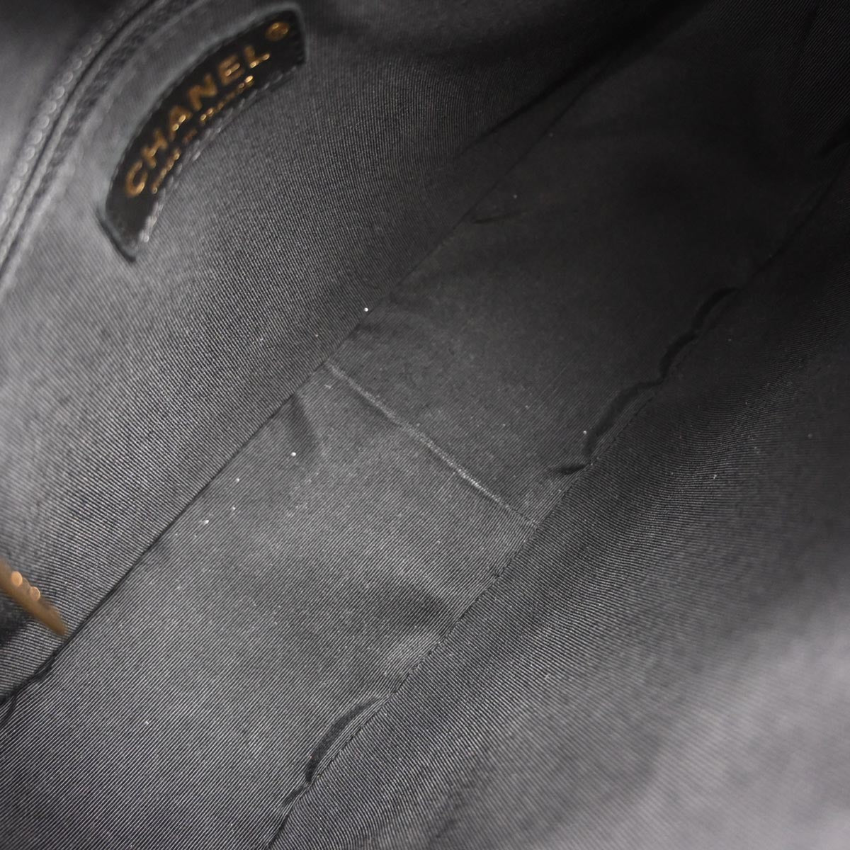 Chanel Black Caviar Skin Hobo Handbag