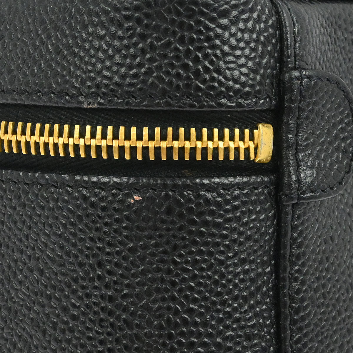 Chanel Black Caviar Skin Timeless Vanity Handbag