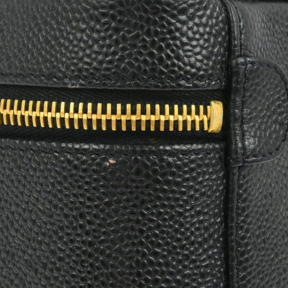 Chanel Black Caviar Skin Timeless Vanity Handbag