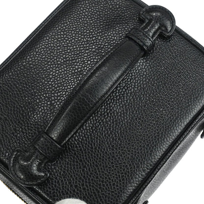 Chanel Black Caviar Skin Timeless Vanity Handbag